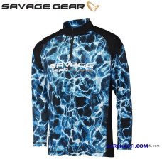 Реглан Savage Gear Marine UV Long Sleeve Tee синий